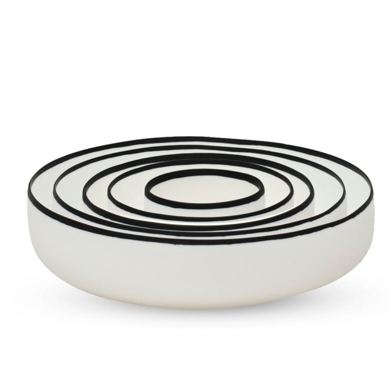 TF Design Modern Tableware Bowls Black Rim