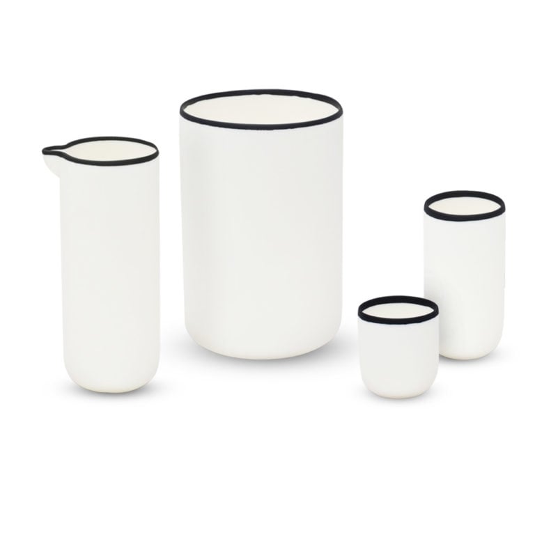 TF Design Modern Tableware Drinkware Black Rim TF Design Modern Tableware Drinkware Black Rim