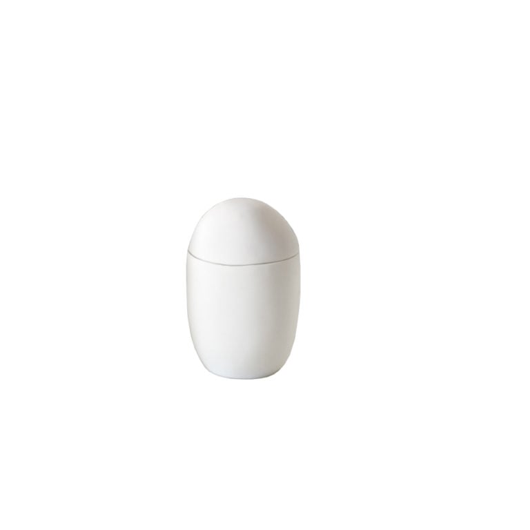 TF Design Round Bath Lidded Box White