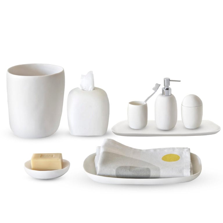 TF Design Round Bath Collection White