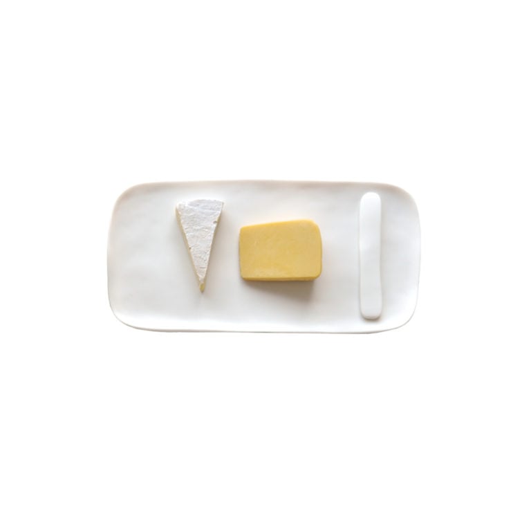 TF Design Small Serving Board with Cheese Spreader White TF Design Small Serving Board with Cheese Spreader White