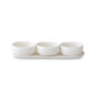 TF Design Trio of Bowls on Dish Set White