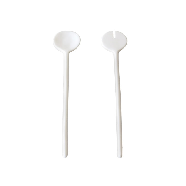 TF Design Round Salad Servers White TF Design Round Salad Servers White