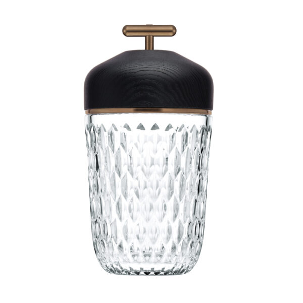 Saint-Louis Folia Portable Lamp Black Wood Satin Crystal Saint-Louis Folia Portable Lamp Black Wood Satin Crystal
