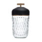 Saint-Louis Folia Portable Lamp Black Wood Satin Crystal