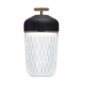 Saint-Louis Folia Portable Lamp Black Wood Satin Crystal