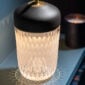 Saint-Louis Folia Portable Lamp Black Wood Satin Crystal