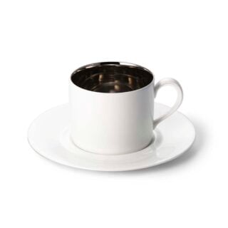 Dibbern Platinum Fever Cylindrical Coffee/Tea Cup and Saucer