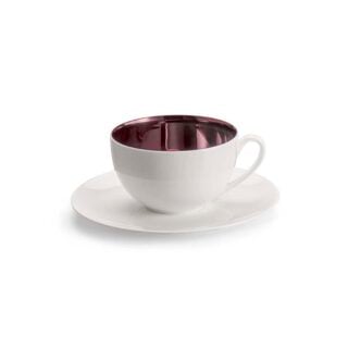 Dibbern Purple Titanium Round Espresso Cup and Saucer