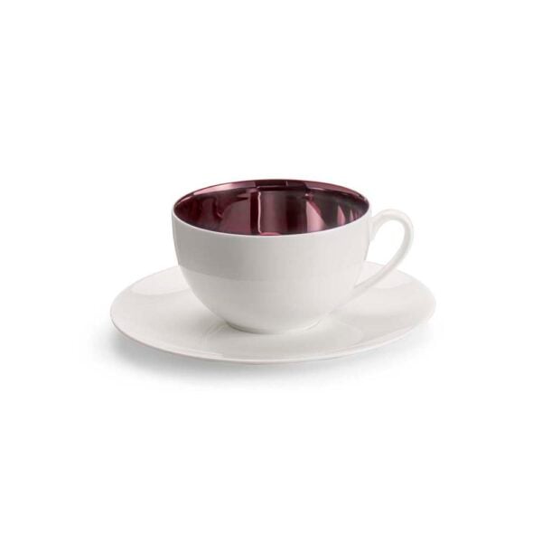 Dibbern Purple Titanium Round Espresso Cup and Saucer