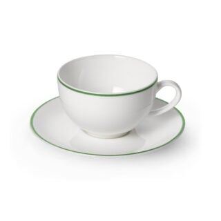 Dibbern Simplicity Green Round Coffee/Tea Cup and Saucer