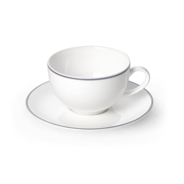 Dibbern Simplicity Grey Round Coffee/Tea Cup and Saucer