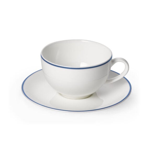 Dibbern Simplicity Sky Blue Round Coffee/Tea Cup and Saucer
