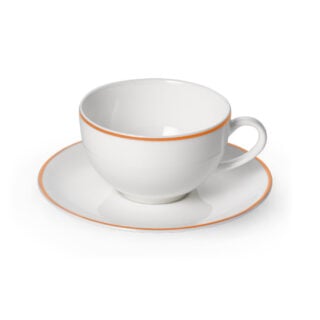 Dibbern Simplicity Orange Round Coffee/Tea Cup and Saucer