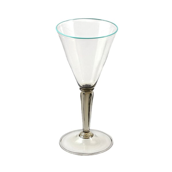Giberto Tulipano Blue Rim Water Glass Giberto Tulipano Blue Rim Water Glass