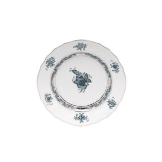 Herend Chinese Bouquet Turquoise Platinum Bread and Butter Plate