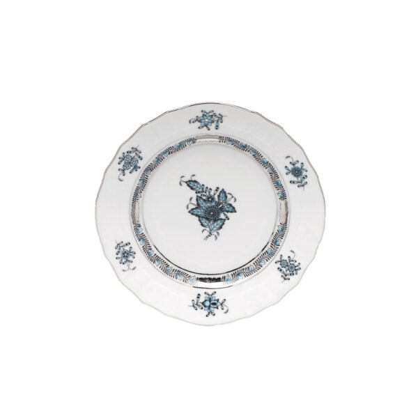 Herend Chinese Bouquet Turquoise Platinum Bread and Butter Plate Herend Chinese Bouquet Turquoise Platinum Bread and Butter Plate