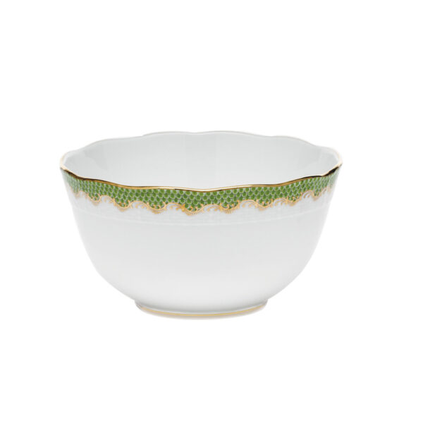 Herend Fish Scale Evergreen Round Bowl Herend Fish Scale Evergreen Round Bowl
