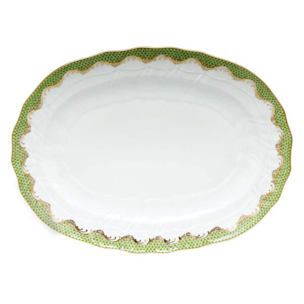 Herend Fish Scale Evergreen Platter Herend Fish Scale Evergreen Platter
