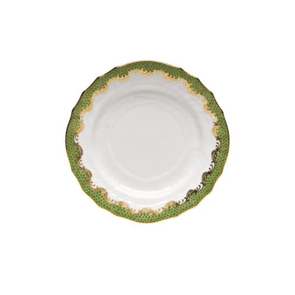 Herend Fish Scale Evergreen Bread and Butter Plate Herend Fish Scale Evergreen Bread and Butter Plate