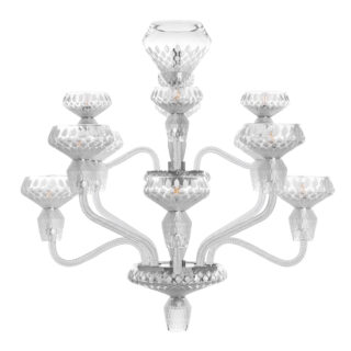 Saint-Louis Folia 12-Light Satin Crystal Chandelier Chrome