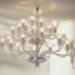 Saint-Louis Folia Satin Crystal Chandeliers with Chrome Finish