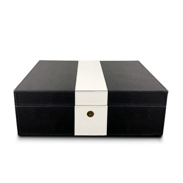 Giobagnara Platinum Bicolor Jewelry Box in Black and White Giobagnara Platinum Bicolor Jewelry Box in Black and White
