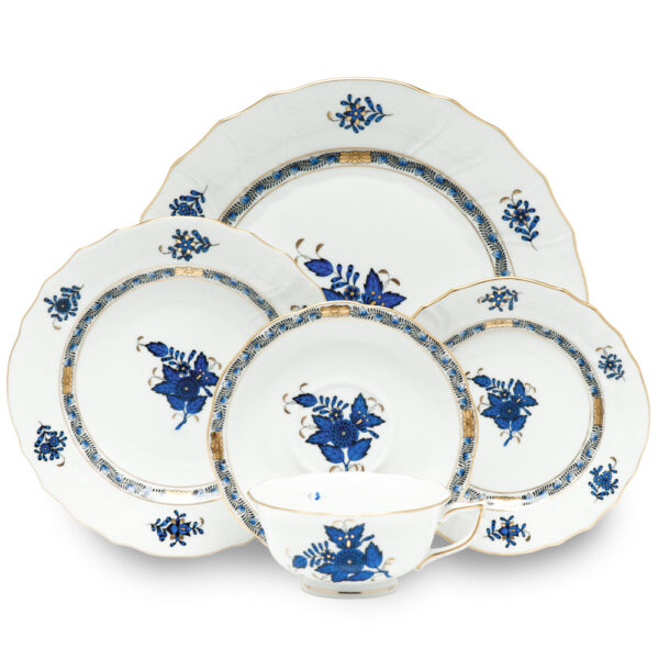 Herend Chinese Bouquet Black Sapphire Dinnerware