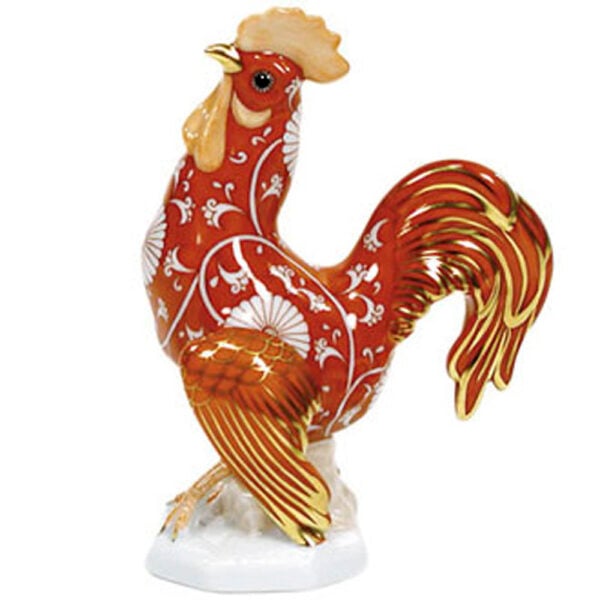 Herend Chinese Zodiac Small Cocky Rooster Herend Chinese Zodiac Small Cocky Rooster
