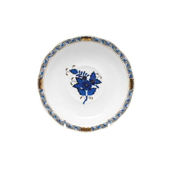 Herend Chinese Bouquet Black Sapphire Tea Cup and Saucer Herend Chinese Bouquet Black Sapphire Tea Cup and Saucer