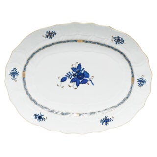 Herend Chinese Bouquet Black Sapphire Platter