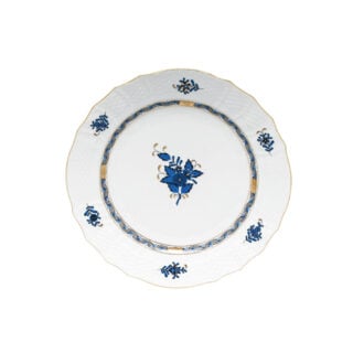 Herend Chinese Bouquet Black Sapphire Salad Plate