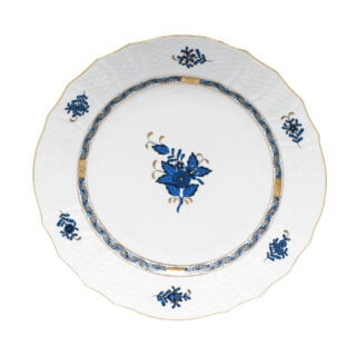 Herend Chinese Bouquet Black Sapphire Dinner Plate