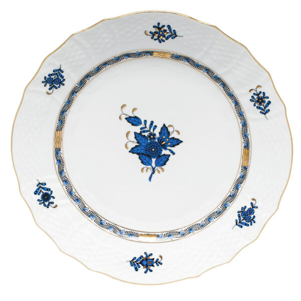 Herend Chinese Bouquet Black Sapphire Service Plate