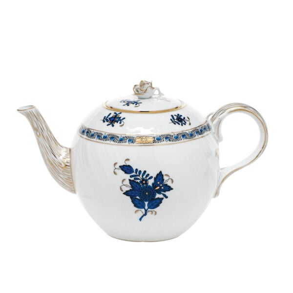Herend Chinese Bouquet Black Sapphire Teapot Herend Chinese Bouquet Black Sapphire Teapot