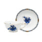 Herend Chinese Bouquet Black Sapphire Tea Cup and Saucer