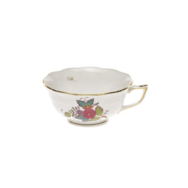 Herend Chinese Bouquet Multicolor Tea Cup and Saucer