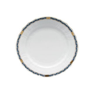 Herend Chinese Bouquet Garland Black Sapphire Salad Plate