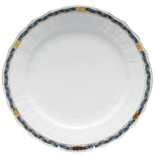 Herend Chinese Bouquet Garland Black Sapphire Service Plate
