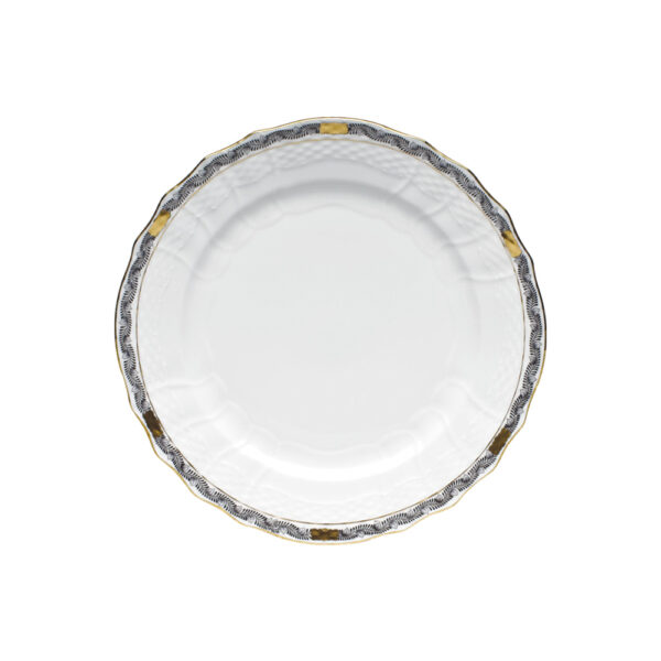 Herend Chinese Bouquet Garland Black Salad Plate