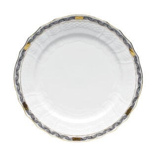 Herend Chinese Bouquet Garland Black Dinner Plate