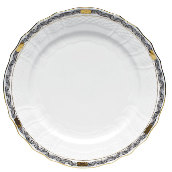 Herend Chinese Bouquet Garland Black Service Plate