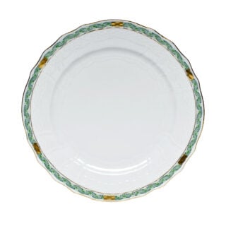 Herend Chinese Bouquet Garland Green Dinner Plate