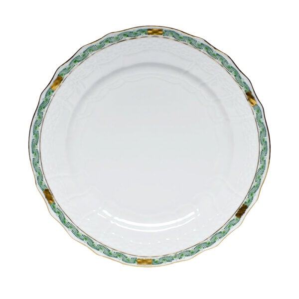 Herend Chinese Bouquet Garland Green Dinner Plate
