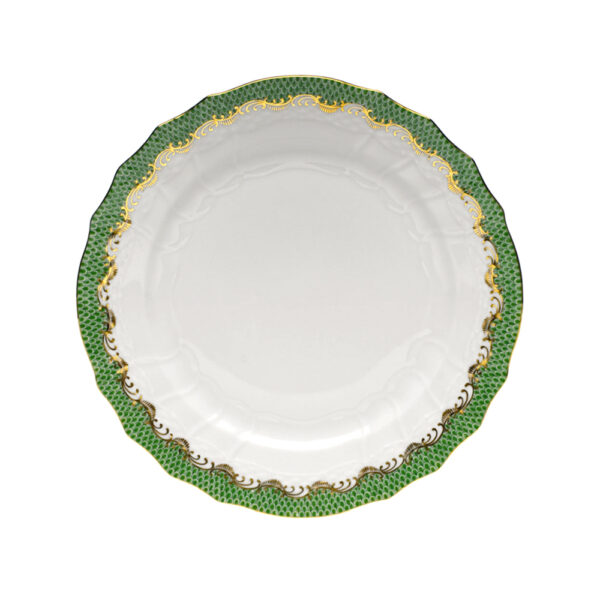 Herend Fish Scale Jade Dessert Plate Herend Fish Scale Jade Dessert Plate