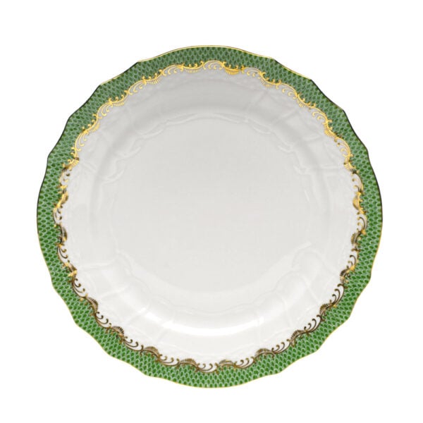 Herend Fish Scale Jade Dinner Plate Herend Fish Scale Jade Dinner Plate