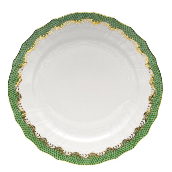 Herend Fish Scale Jade Service Plate Herend Fish Scale Jade Service Plate