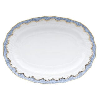Herend Fish Scale Light Blue Platter