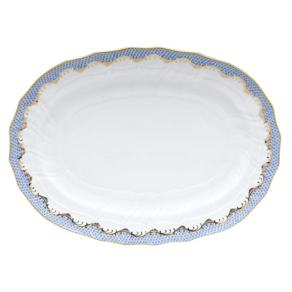 Herend Fish Scale Light Blue Platter Herend Fish Scale Light Blue Platter