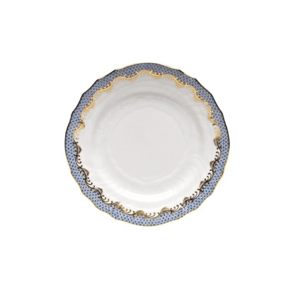 Herend Fish Scale Light Blue Bread and Butter Plate Herend Fish Scale Light Blue Bread and Butter Plate